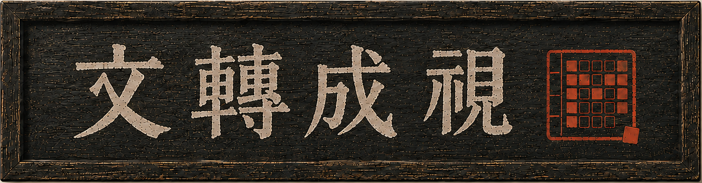 文轉成視 현판